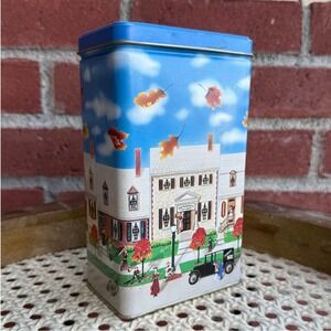 Hersheys Kisses Almonds Tin Fall Leaves Hometown Series Canister 6 1990